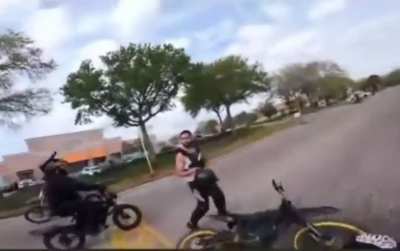 Superman bike drop kick it