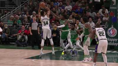 [Highlight]] Giannis spins and gets a shot off giving him 30