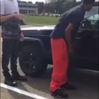 The guy in the vehicle called him the N word then hid in his car when he was confronted by him
