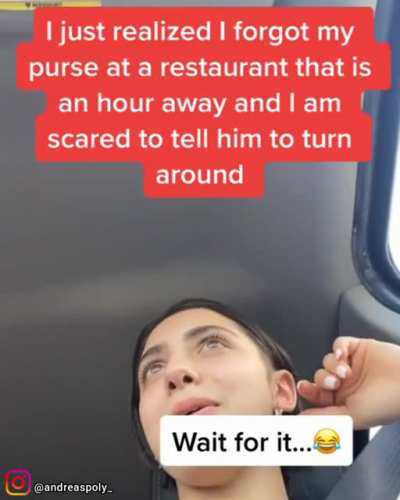 My guy was praying hoping that she forgot something ??