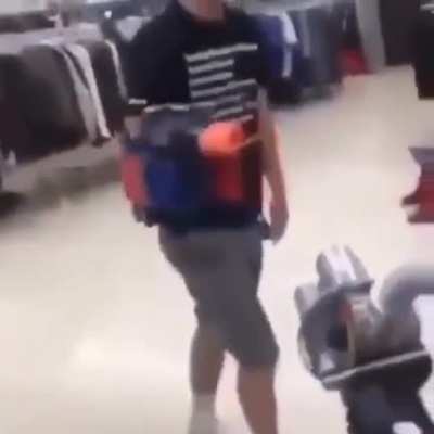 He always strapped