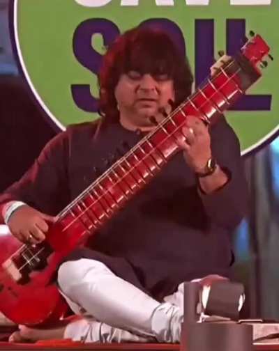 Indian classical music performed by Pandit Niladri Kumar. The instrument is Sitar.