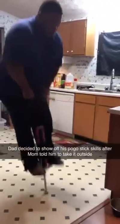 "Bet you didn't know your old man still got it, huh?"