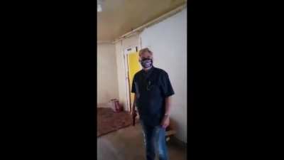 This landlord is a racist MAGA dumbfuck and he threatened a man with a gun while calling him the N word