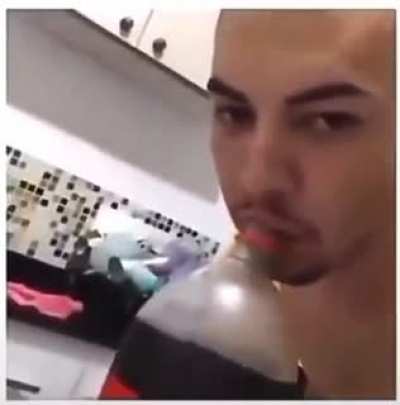 He did not drink the coke, the Coke drank him ???