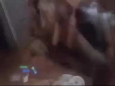 Pretending to be Spider-Man in your kitchen, what could go wrong? (Repost because of non-descriptive title issue)
