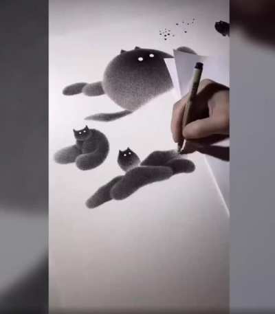 Short Stroke Cat Drawings