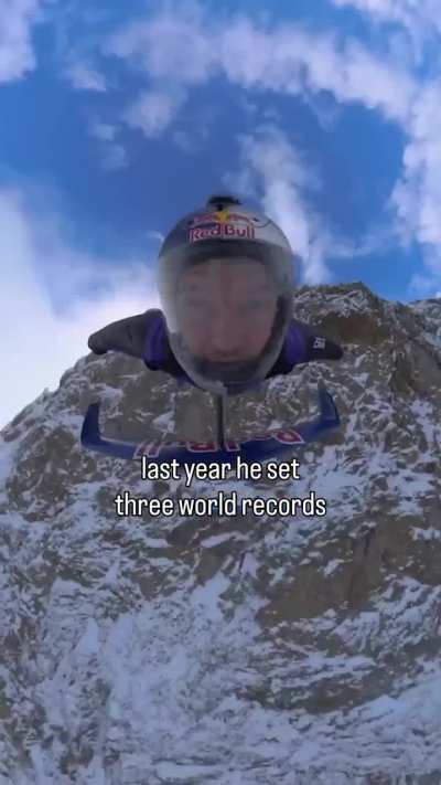 Peter Salzmann used a wingsuit foil to gain altitude in a flight