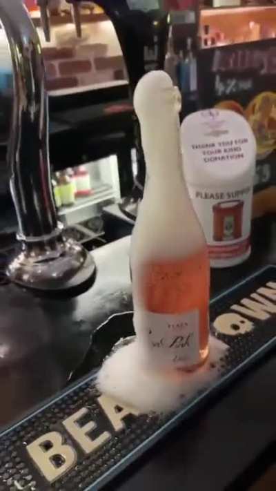 Pop goes the bottle