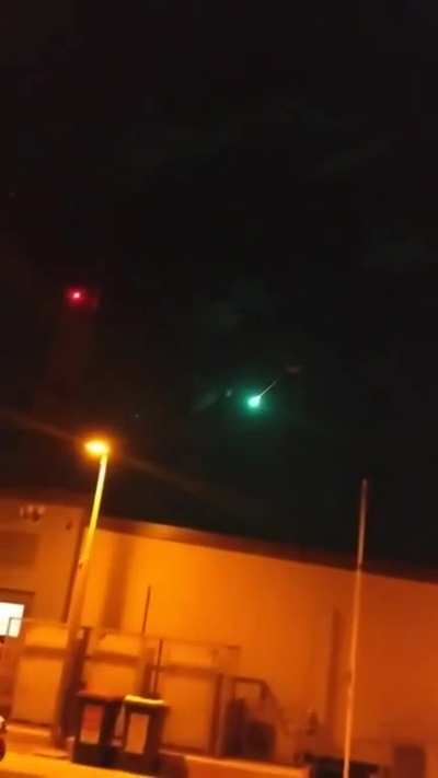 ? A green meteor off the coast of Australia