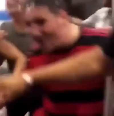 Just some guys cheering up a little girl who was crying on the subway.