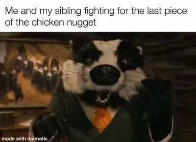 Then my dad just eats it.
