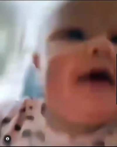 Baby interrupts a tiktok