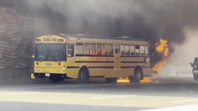 School Bus on Fire ???