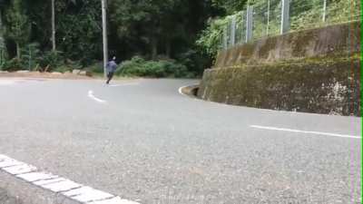Now that you’ve seen this motorcyclist take a corner at full speed... it’s rUnexpected