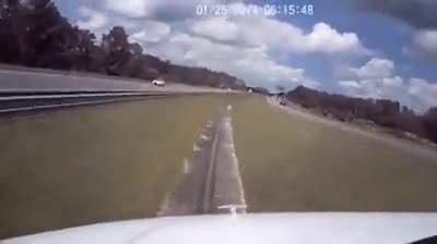Cutting line to a truck out of nowhere