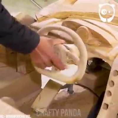 Man Builds Wooden Bugatti