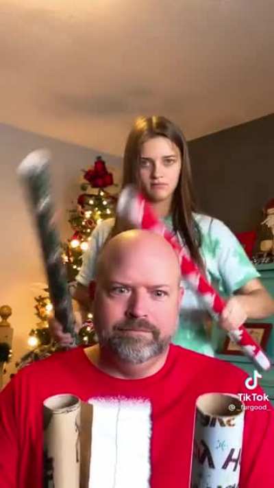 The dad seems to be enjoying making this tiktok so much ahahah