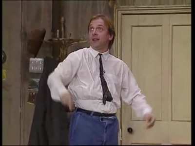 A 1993 live performance of "Bottom", starring Rik Mayall and Adrian Edmondson, quickly goes off the rails when a script flub continues to escalate as the two ad-lib off each other