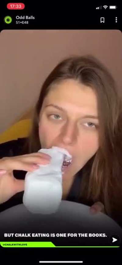 People eat chalk
