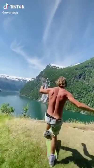 The view in Norway is so crazy