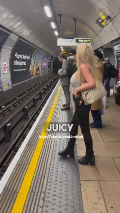 Can you stand away from the yellow line please?