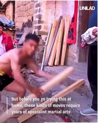 Kung Fu fighter, goes by TikTok handle - "mosstacx", shows off his incredible strength, demonstrating more of his One-Inch Punch technique & more!