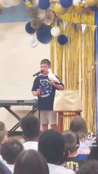 Child With Tourette's Syndrome And Autism Does Realistic Bird Calls At A Talent Show