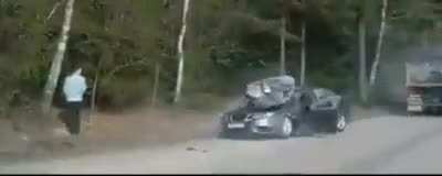 WCGW trying to take a pee at the side of the road