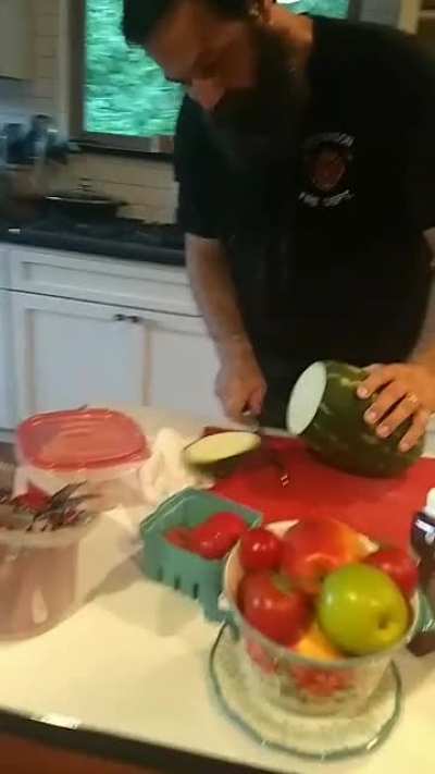 We spent all summer growing this watermelon only to find it wasn't ready yet.