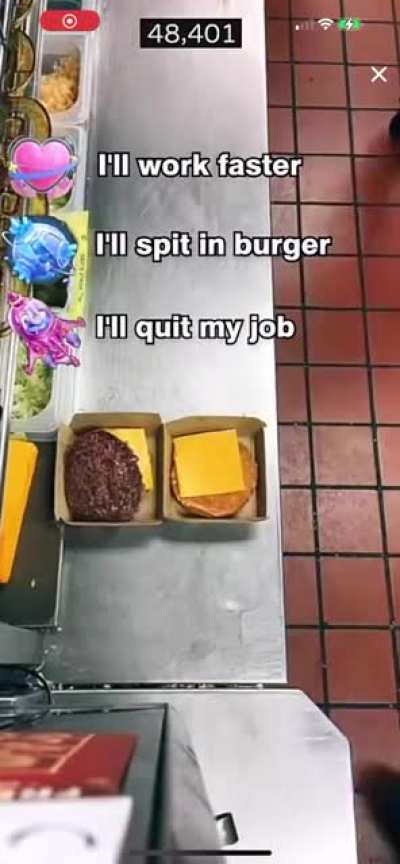Doing McDonald’s proud on a live stream