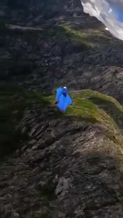 Wingsuit Flying Over Loen, Norway