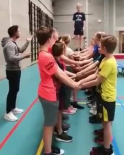 Trust Exercise (Crosstpost from r/kidsarefuckingstupid)