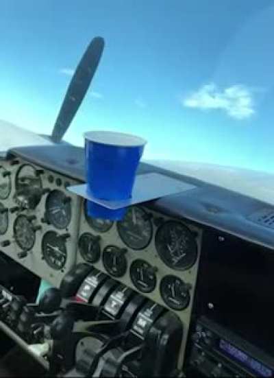 Astonishing demonstration of centripetal force in the cockpit