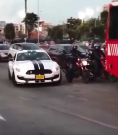 Mustang Driver doing what Mustang Drivers do best...