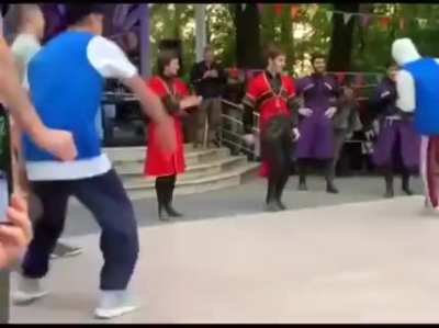 Caucasian vs Break Dancing