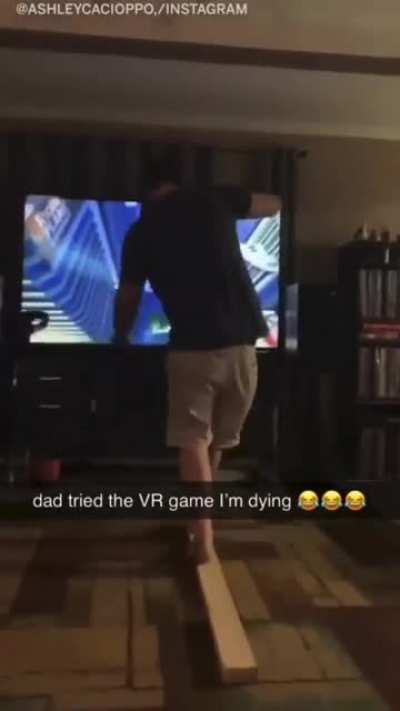My dad didn’t even hesitate to jump ???
