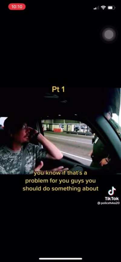to pass through a border checkpoint.