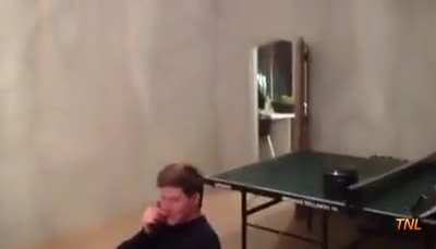 Trying to jump over a series of chairs
