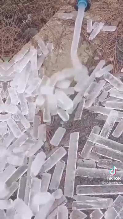 ok i need someone to explain, is it just freezing really fast or was it always ice, i may be stupid
