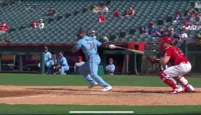[Highlight] Breyvic Valera steps towards breaking balls in the batter's box