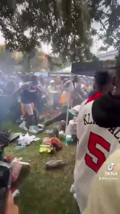 Grill party turns into brawl