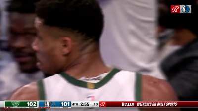 [Highlight] Giannis Fouls Out After Fouling Tim Hardaway Jr on the Three Point Line