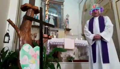Priest in Italy live streams mass, activates filters by mistake