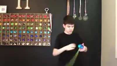 Yoyo champion Hunter Feuerstein demonstrates his "DNA" trick