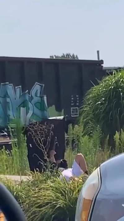 Guy simulating the sound of bad brakes so the train stops, he’s doing it just to mess with people. I’d be pissed if I had been there