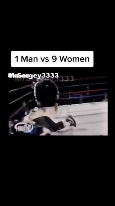 1 man vs 9 women
