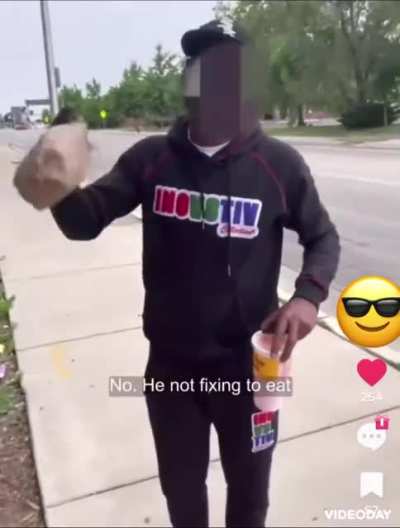 To bring food to his kid