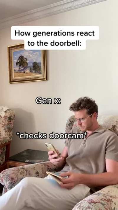 How generations react to the doorbell