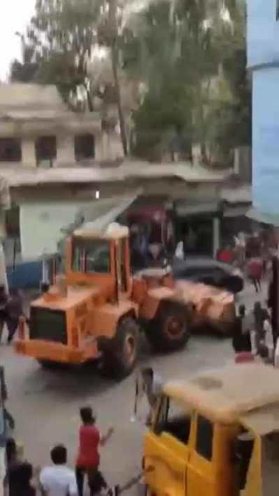 Not a good idea to destroy bikes in front of a mob mmm
